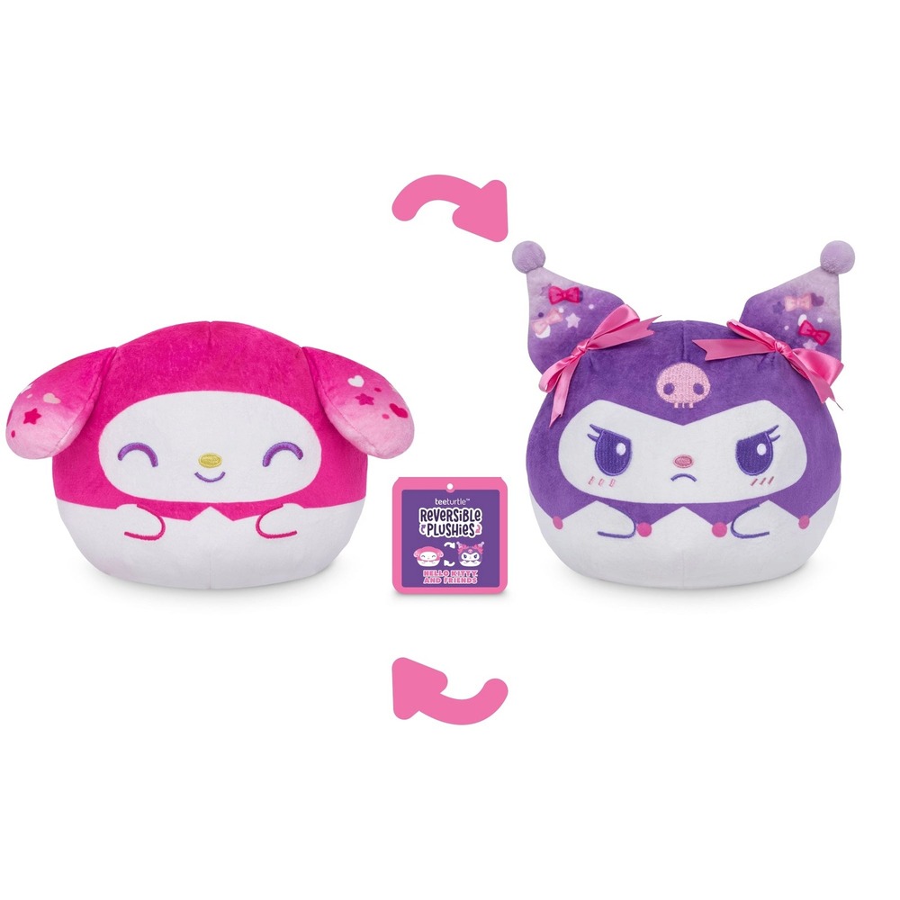 TeeTurtle Sanrio Anniversary My Melody Kuromi 6" Reversible Plush NWT